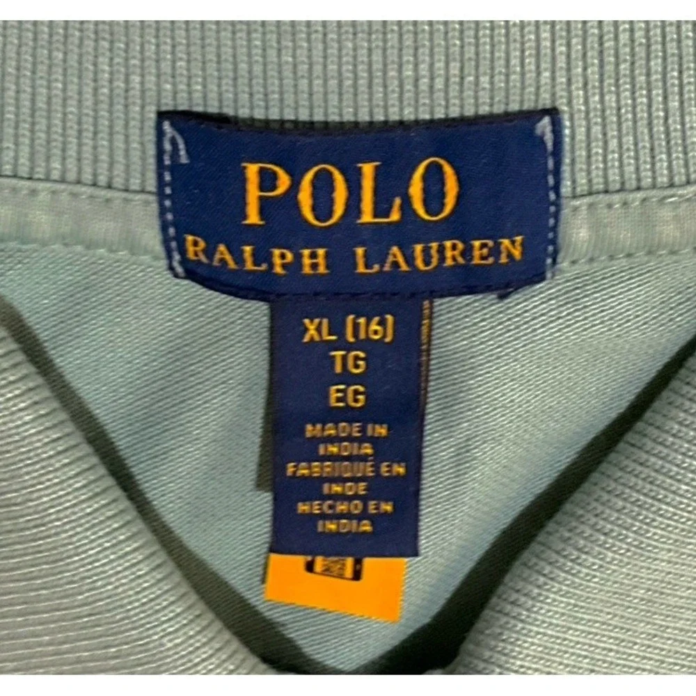 Polo Ralph Lauren Eyelet Mesh Romper Green‎ Pony Embroidered Pockets Girls XL 16